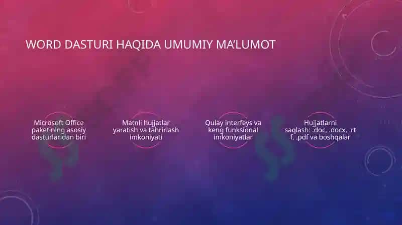 Word dasturi 3