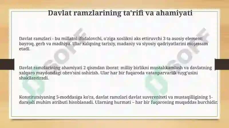 Davlat Ramzlari 3