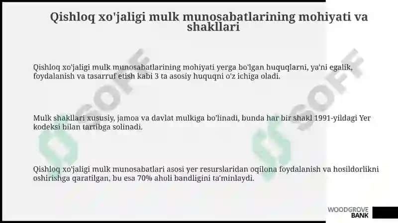 Qishloq xo'jaligi mulkiy munosabatlari 3