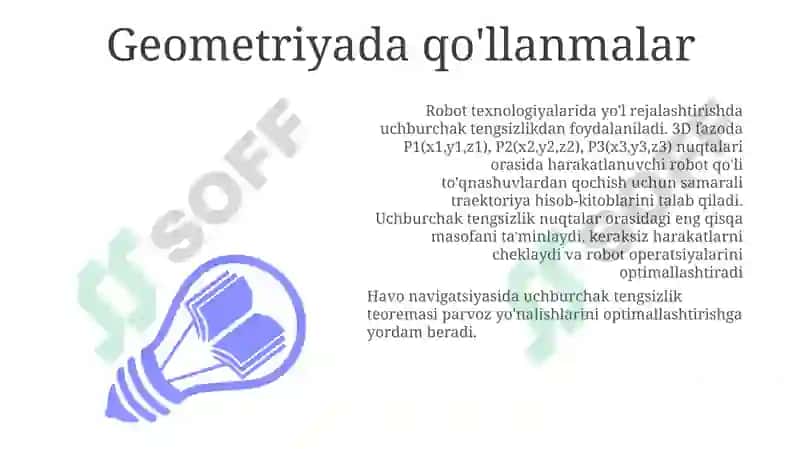 Uchburchak tengsizligi 3