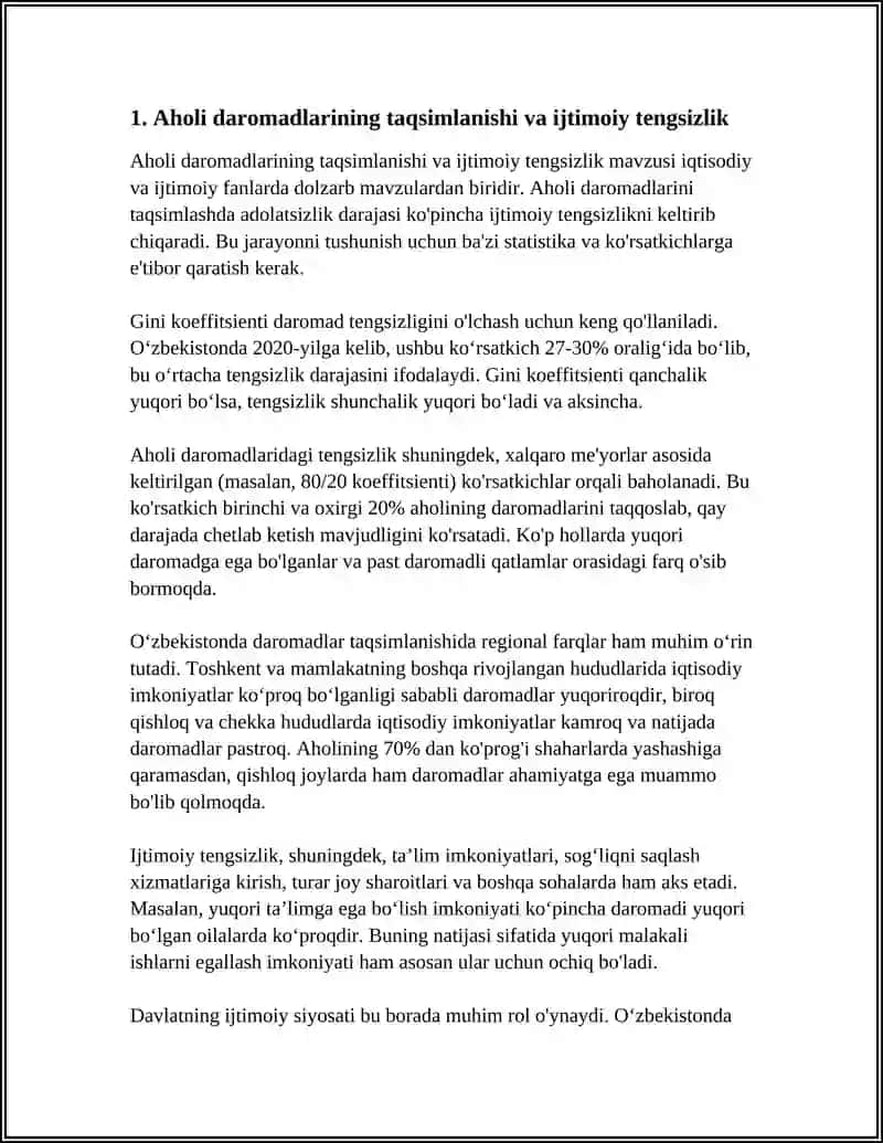 AHOLI DAROMADLARI VA DAVLATNING IJTIMOIY SIYOSATI 3