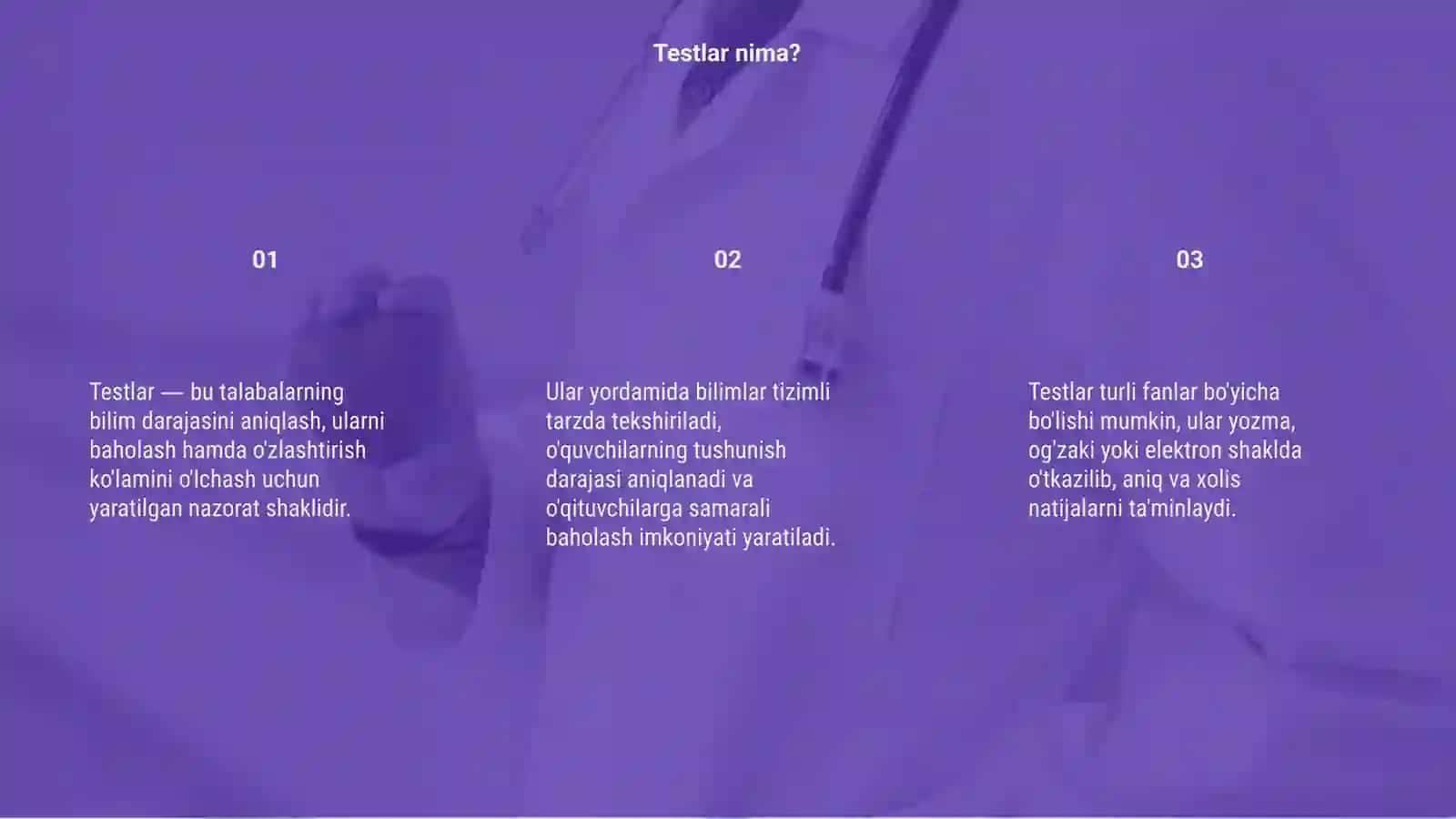 Testlar 3