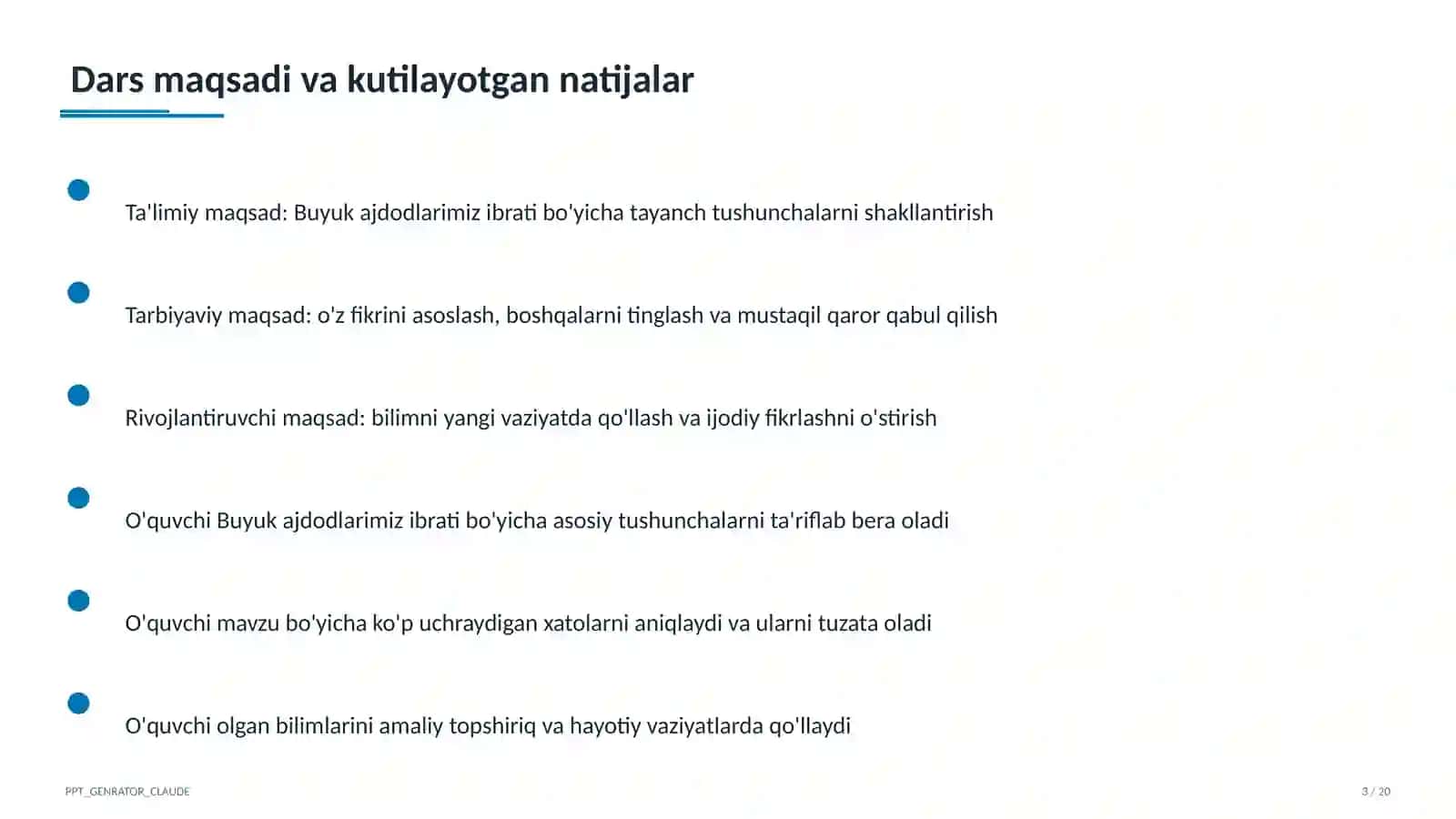 Buyuk ajdodlarimiz ibrati (6-sinf) 3
