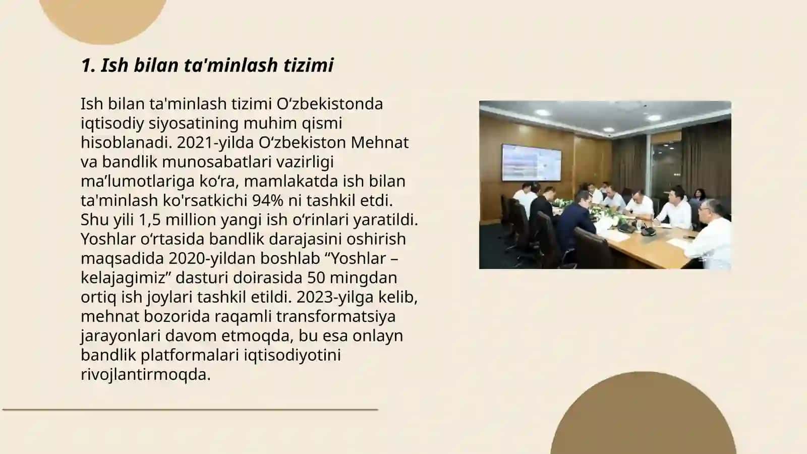 Ish bilan ta'minlash tizimi 3