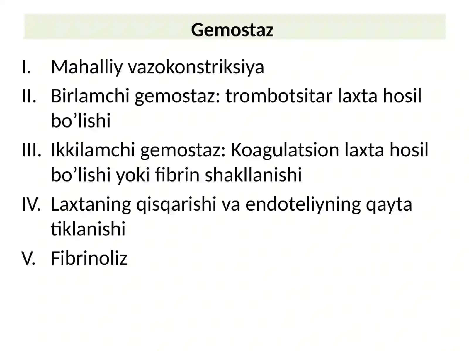 Gemostaz tizimi 3