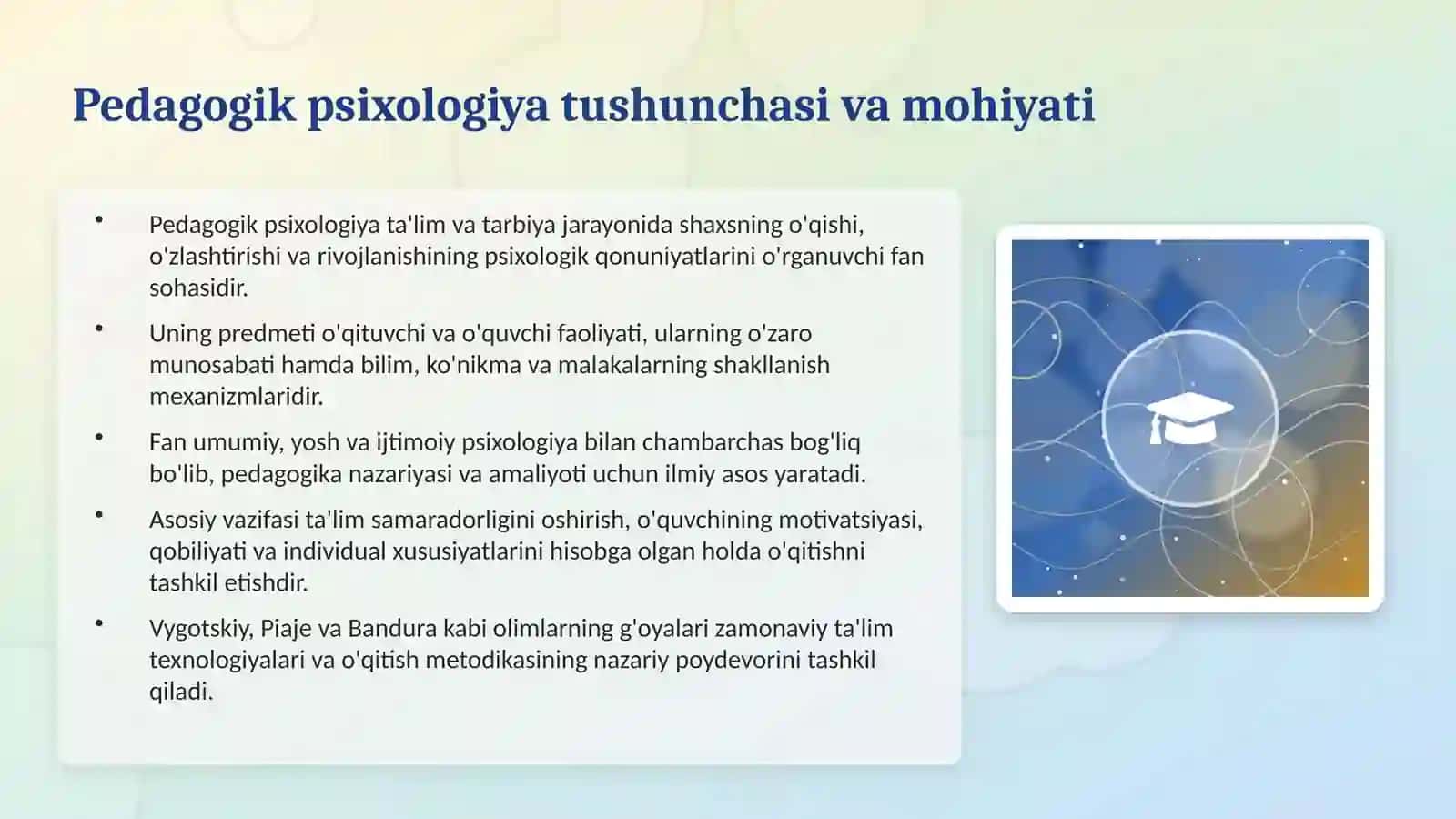 Pedagogik psixologiya va ta'lim jarayonidagi psixologik omillar 3