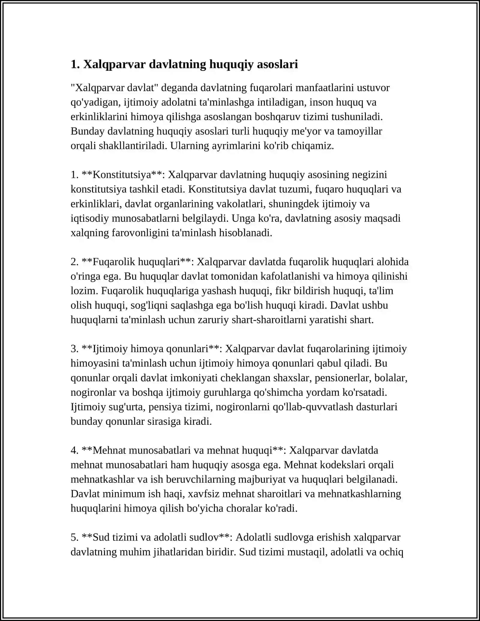 Xalqparvar Davlatning Huquqiy Asoslari 3