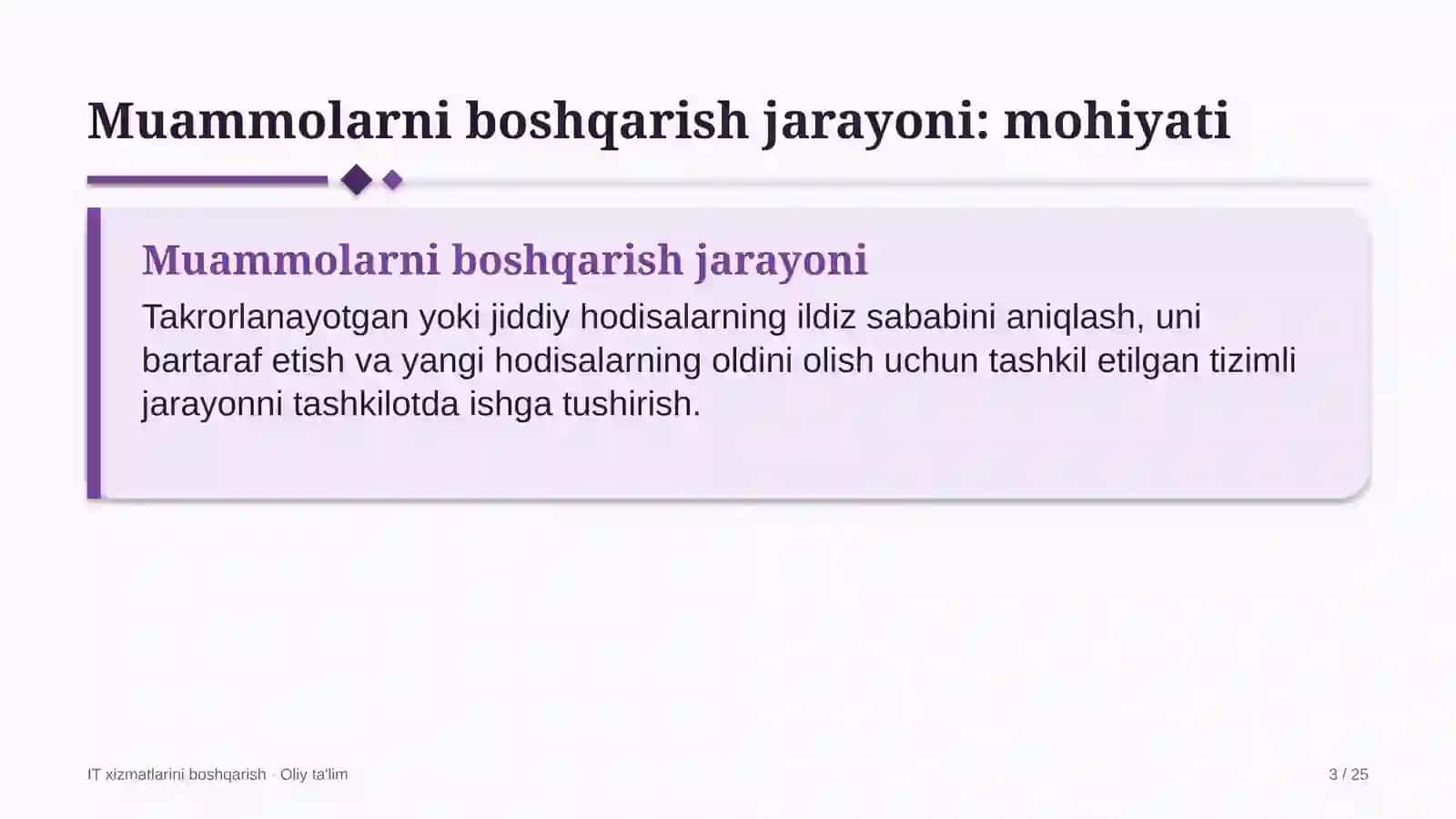 Kuryerlik xizmatida muammolarni boshqarish jarayonini joriy etish 3
