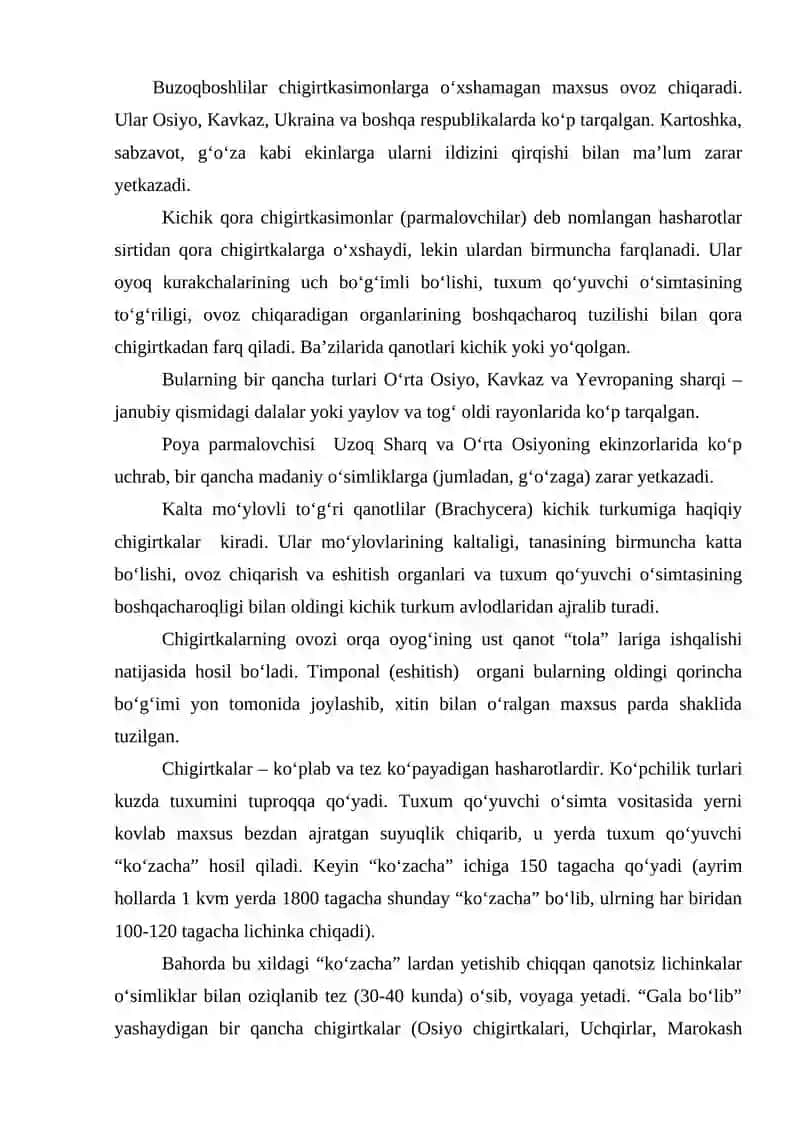 To‘g‘ri qanotlilar (Phosmoptera) turkumi 3
