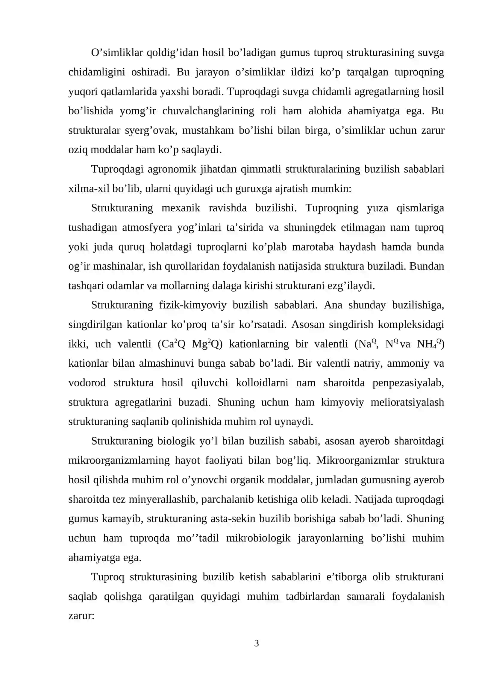 Tuproq strukturasi va xossalari 3