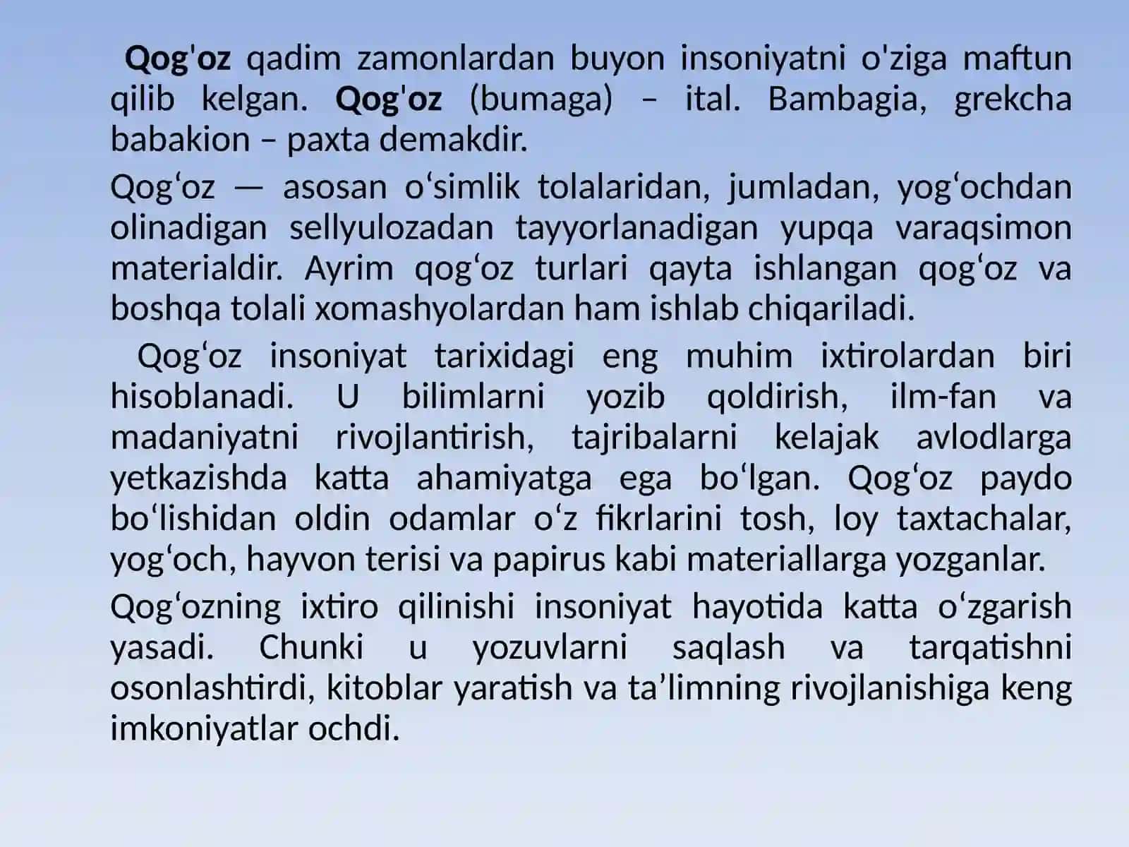 QOG‘OZ BILAN ISHLASH TEXNIKALARI VA IJODIY FAOLIYAT 3