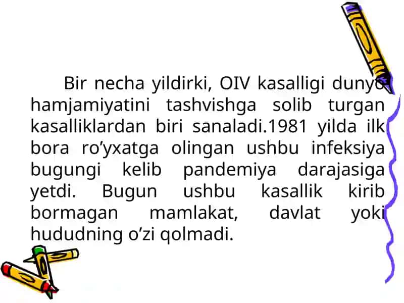 OIV va OITS kasalligining qon infeksiya qo’zg’atuvchilari 3
