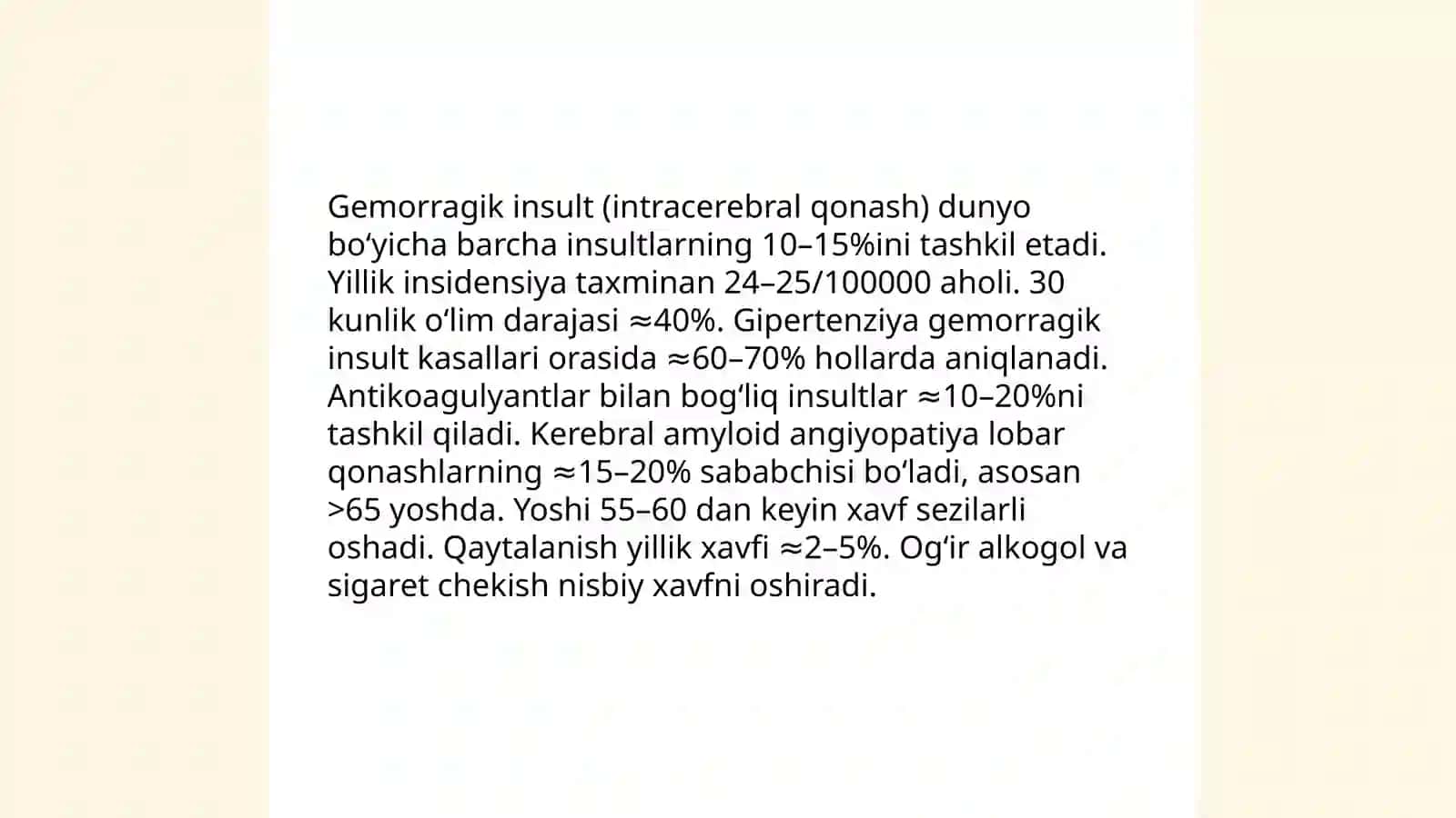 Gemorragik insult Etiologiyasi patogenezi klinikasi 3