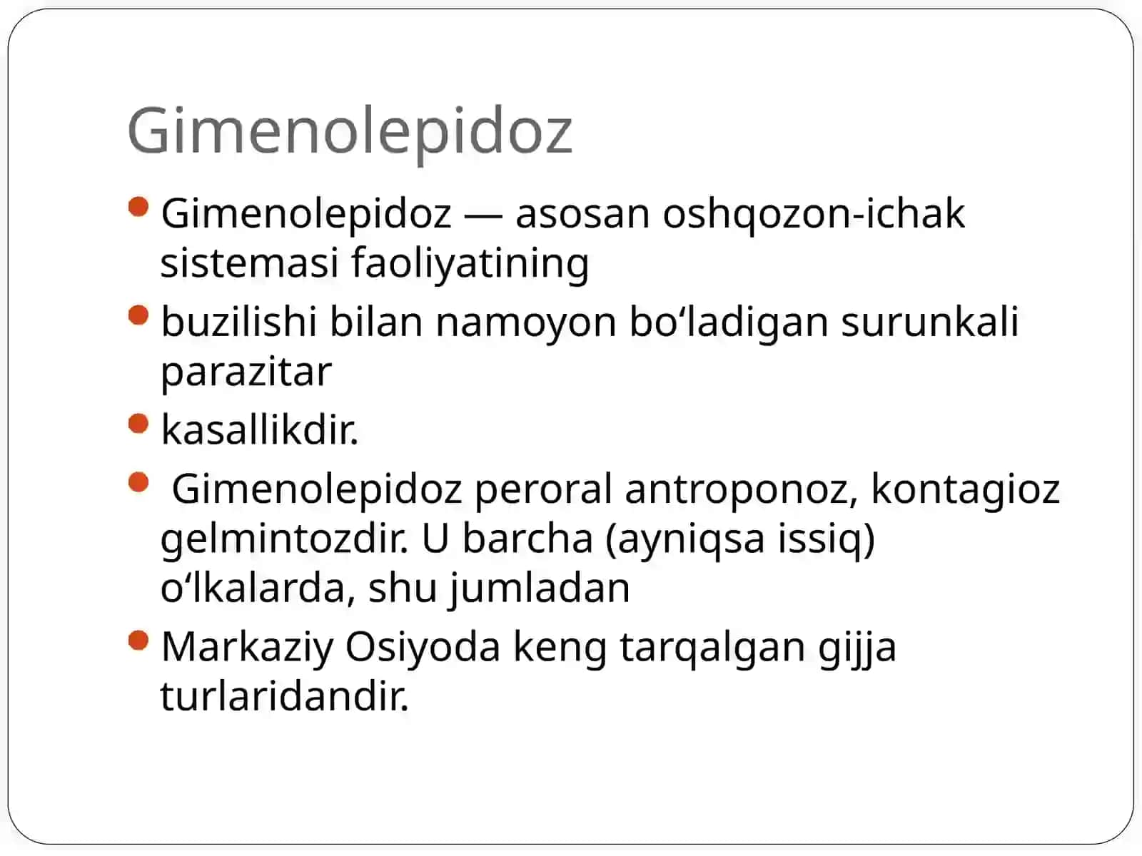 Gimenolepidoz 3