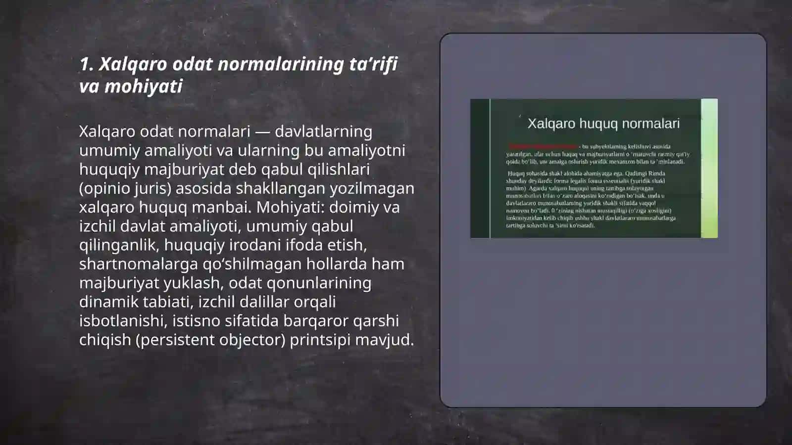 Xalqaro huquqda xalqaro odat normalari 3