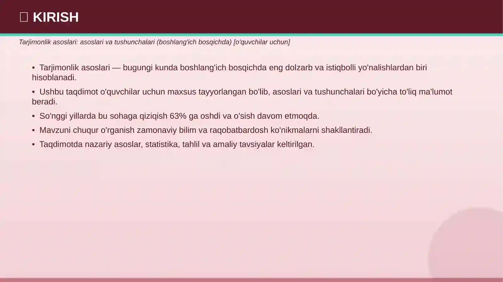 TARJIMONLIK ASOSLARI 3