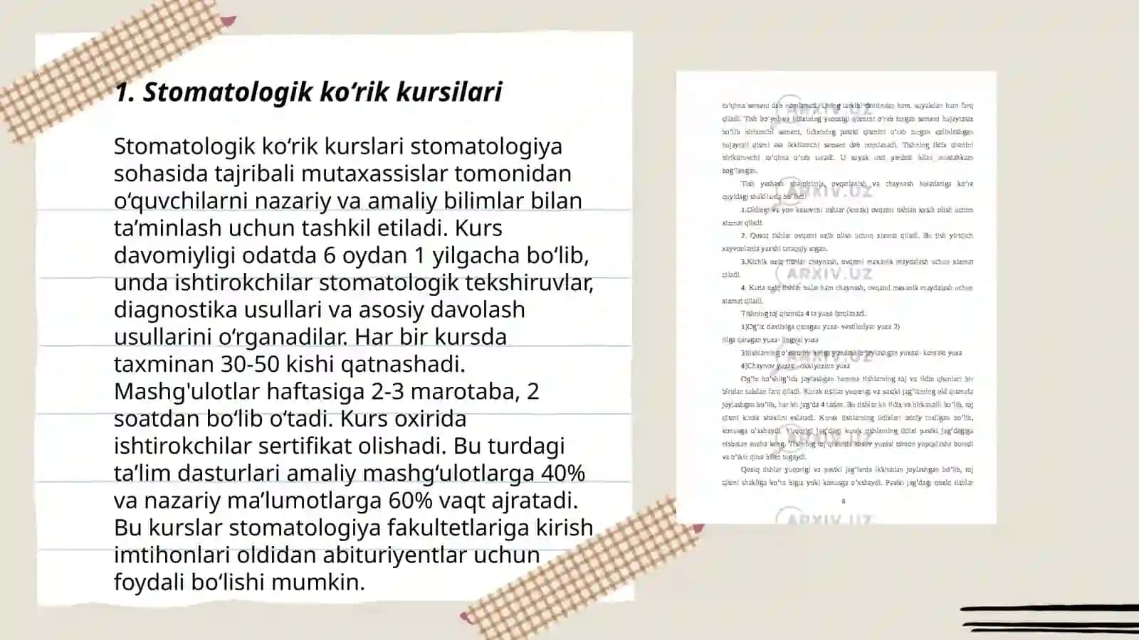 Stomatologik ko‘rik kursilari 3