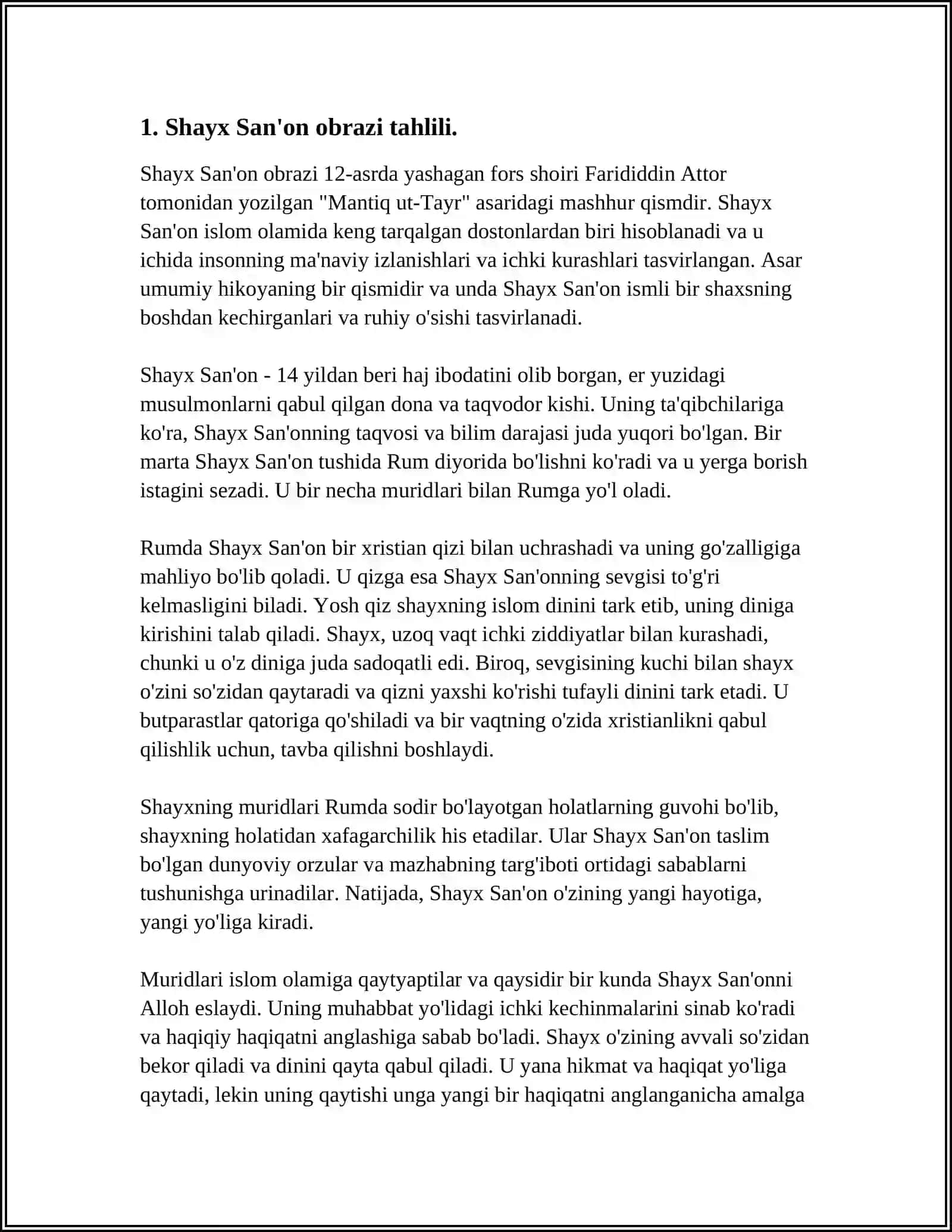"LISON UT-TAYR" DOSTONIDA SHAYX SAN'ON OBRAZI POETIKASI 3