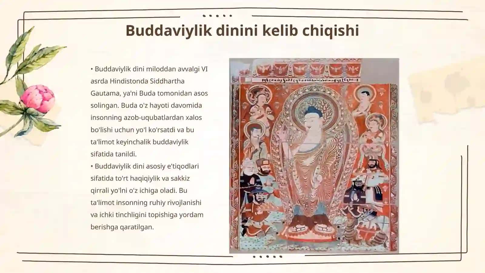 Buddaviylik ta’limoti va uning markaziy osiyoga tarqalishi 3