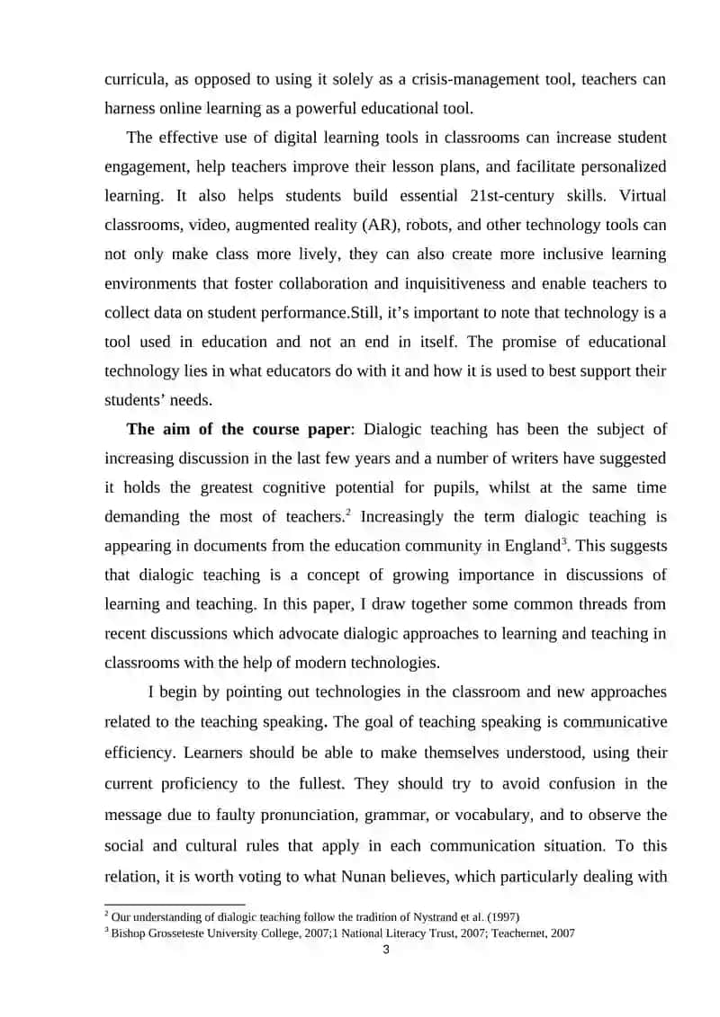 Educational Technologies in Developing a Dialogic Speech 3