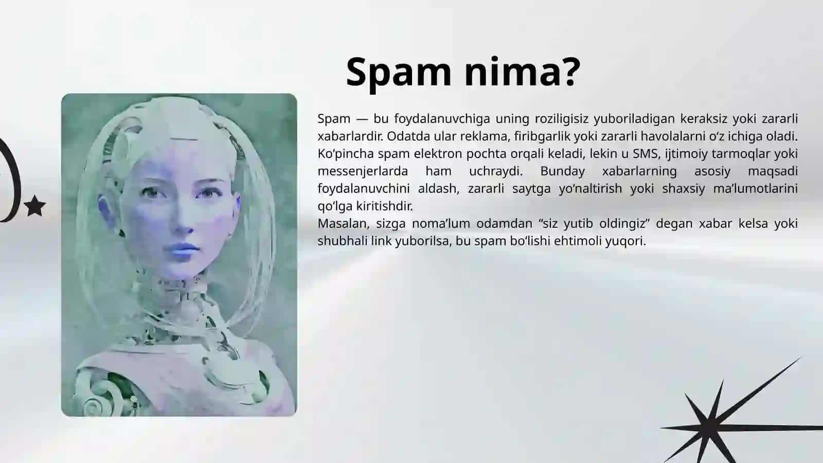 MASHINALI O'QITISH YORDAMIDA SPAMLARNI ANIQLASH 3