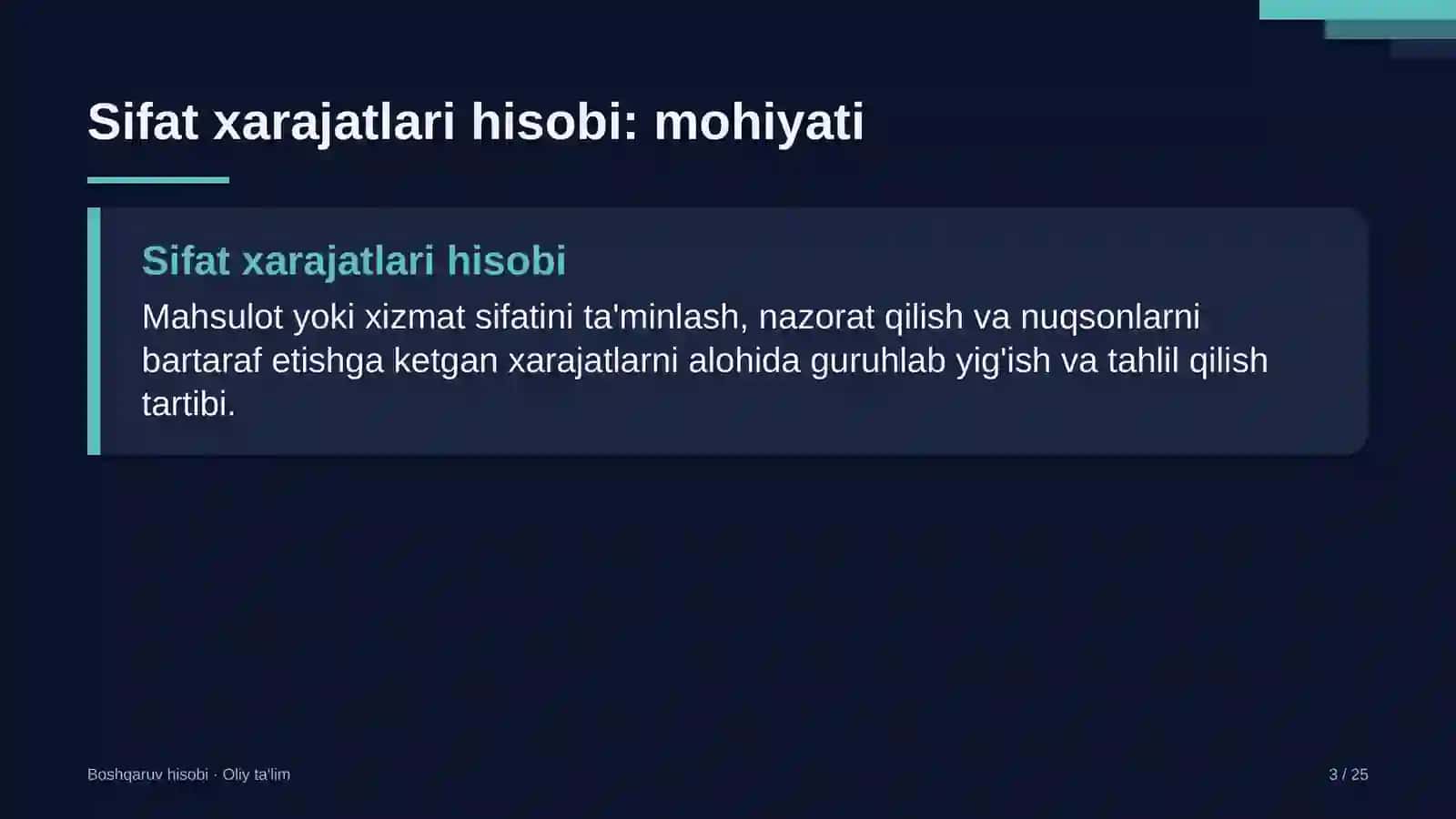 maktabdan tashqari ta'lim muassasalarida sifat xarajatlarini hisobga olish 7744 3