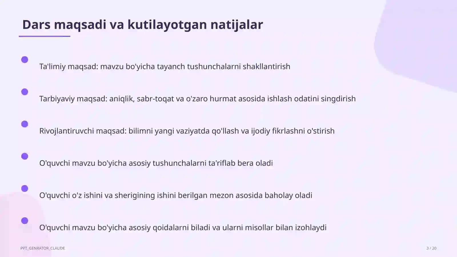 Dolzarb mavzular — maktab va o'qituvchilar (2026) — metodik birlashma uchun 3