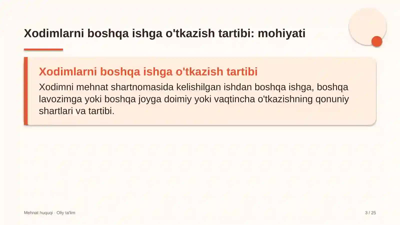 restoranlarda xodimlarni boshqa ishga o'tkazish tartibi 3741 3