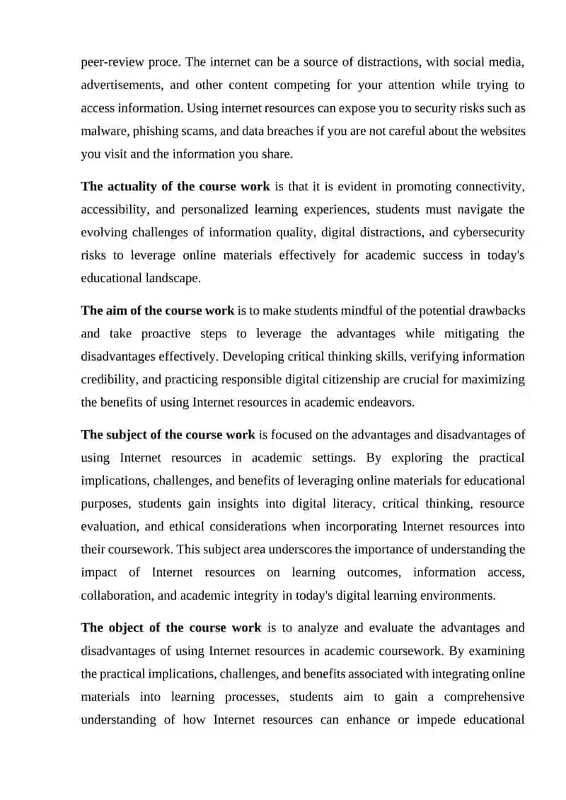 Advantages and disadvantages of using internet resources 3