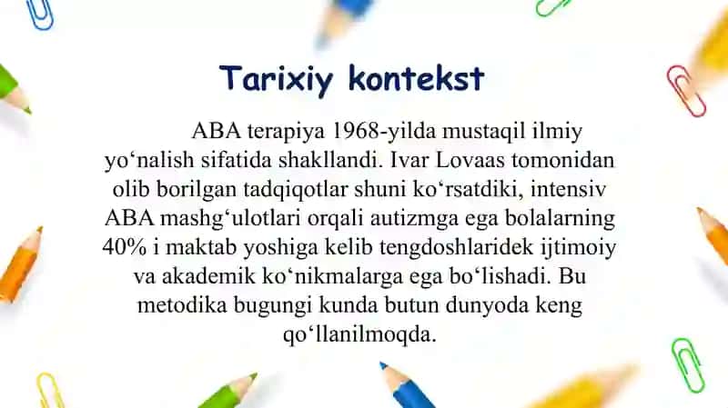 ABA terapiya mavzusida taqdimot 3
