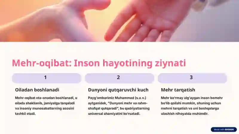 Ma'naviyat va Mehr-Oqibat: Insoniylikning Asosiy Qadriyatlari 3