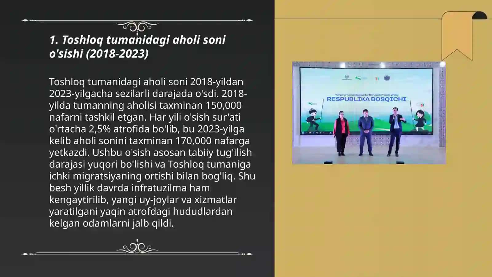 Toshloq tumani aholisining oxirgi 5 yillik demografiyasi 3