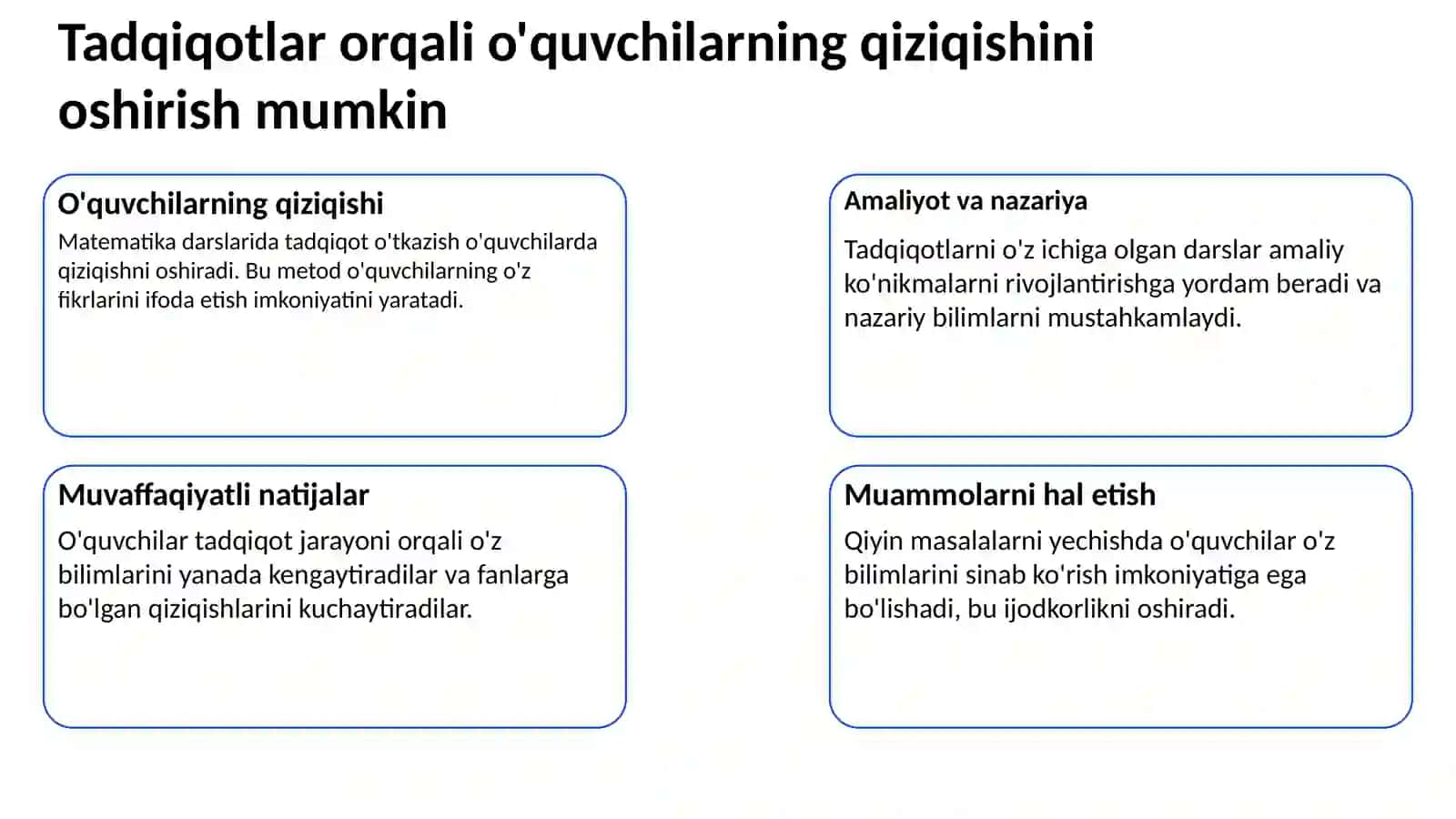Boshlang‘ich sinf matematika darslarida integratsiyalashgan ta’limga oid sinfdan tashqari mashg‘ulotlar 3