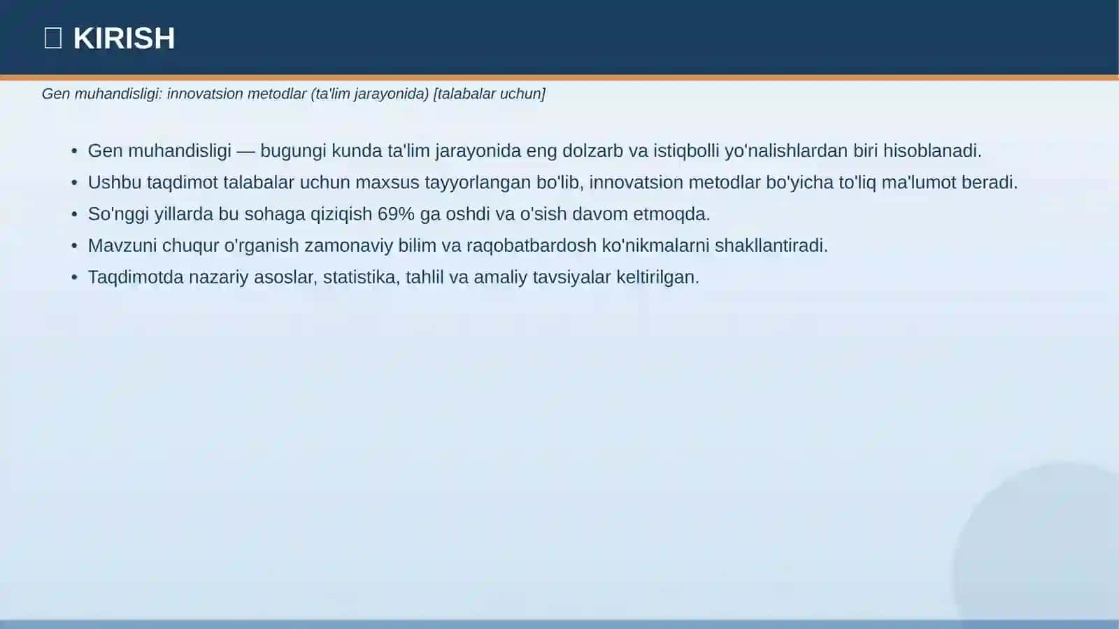 Gen Muhandisligi: Innovatsion Metodlar 3