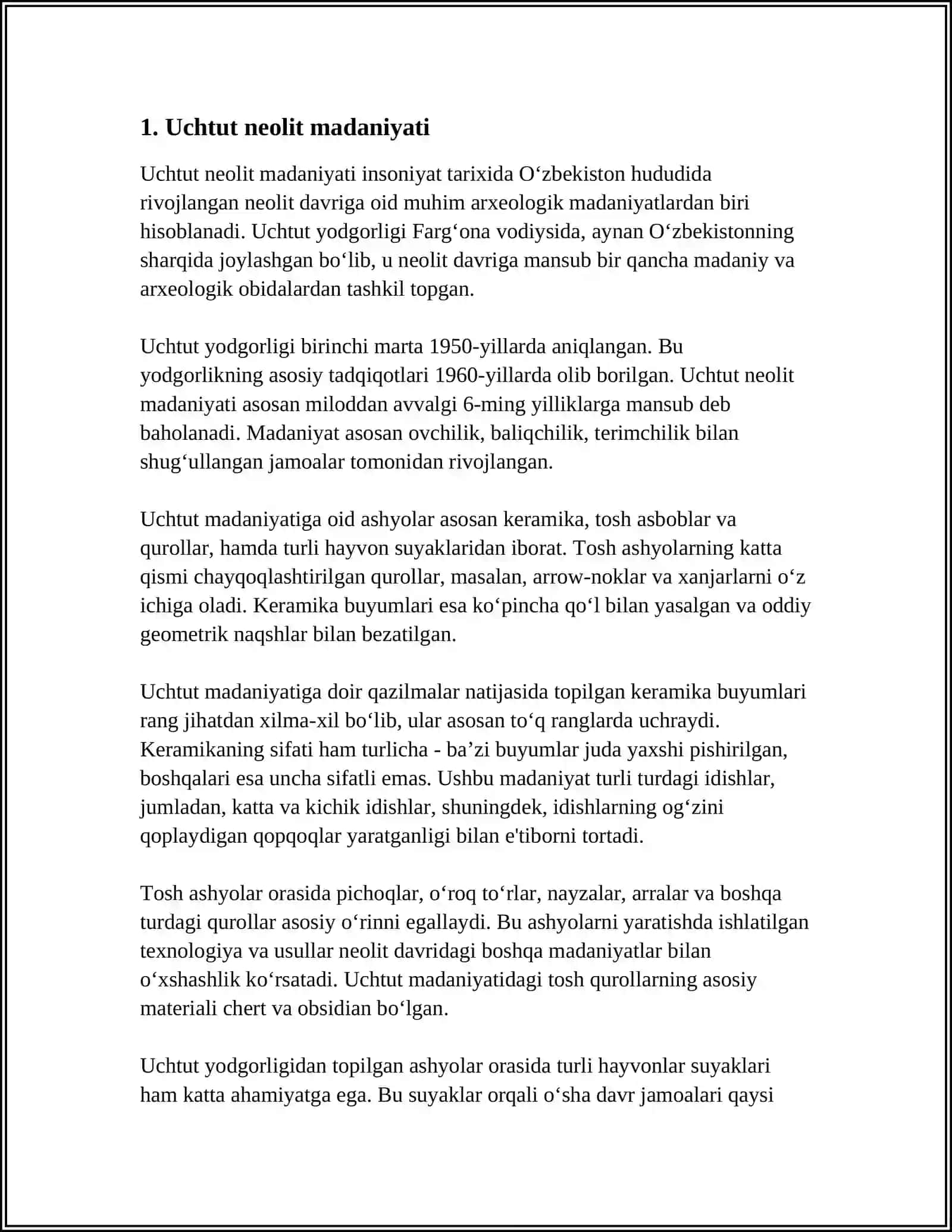 UCHTUT NEOLIT SHAXTASI 3