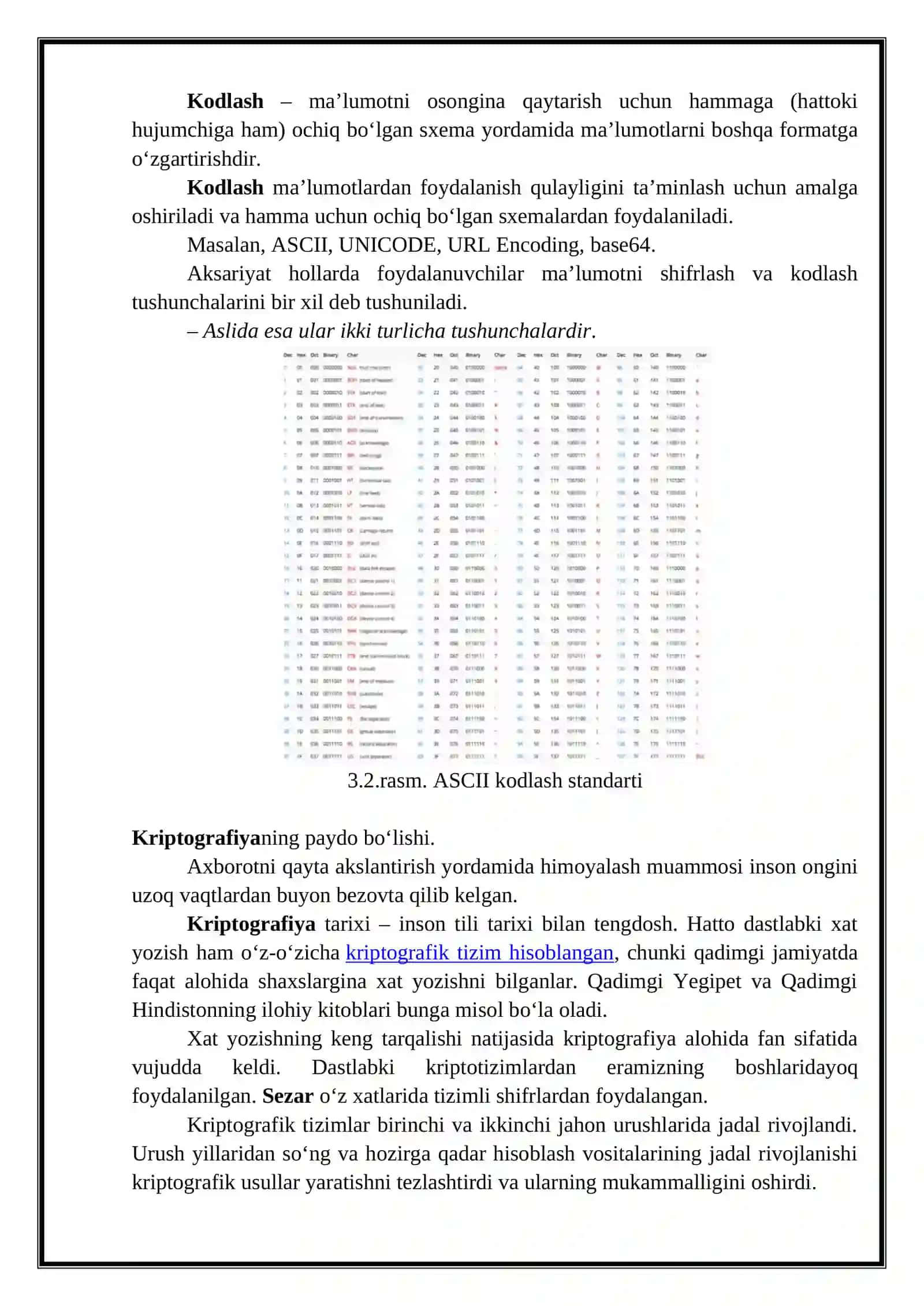 Kriptografiyaning asosiy tushunchalari va tarixi 3