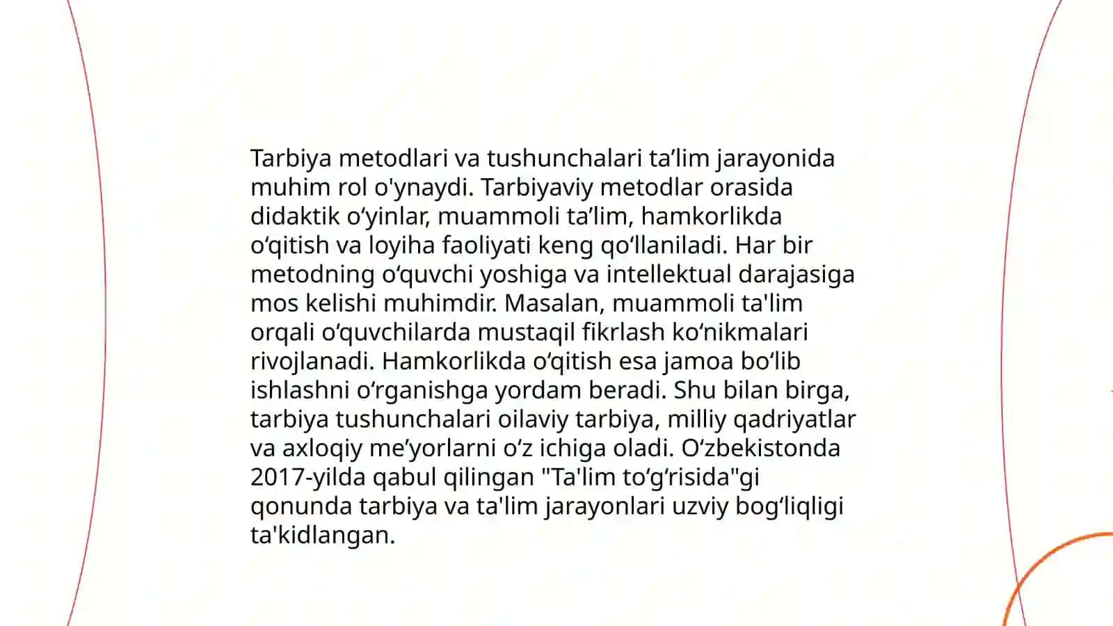 Tarbiya metodlari va turlari 3