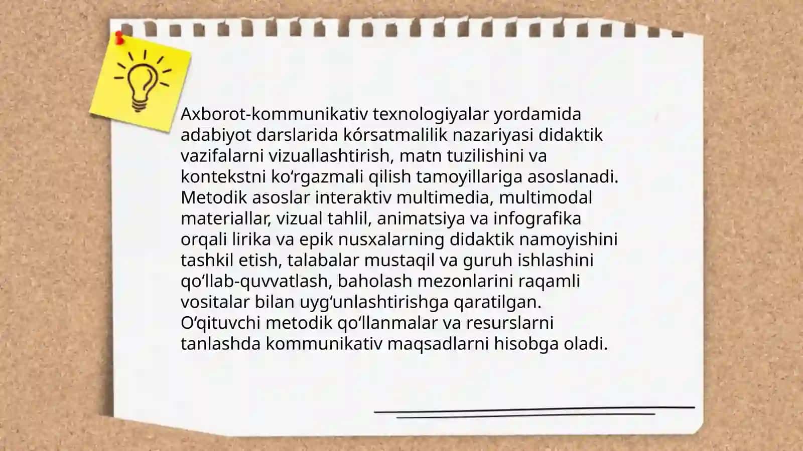Axborot komunikativ texnologiyalar va adabiyot darslarida kórsatmalilik 3