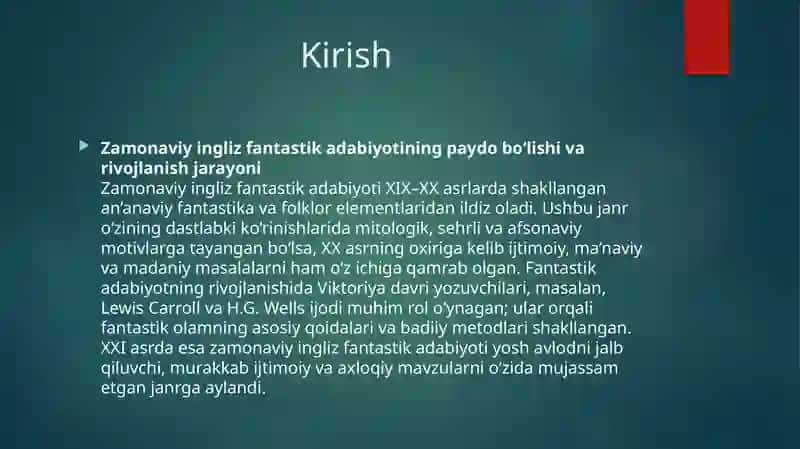 Zamonaviy ingliz fantastika adabiyoti J.K. Roulingi jodidimisoli da. 3