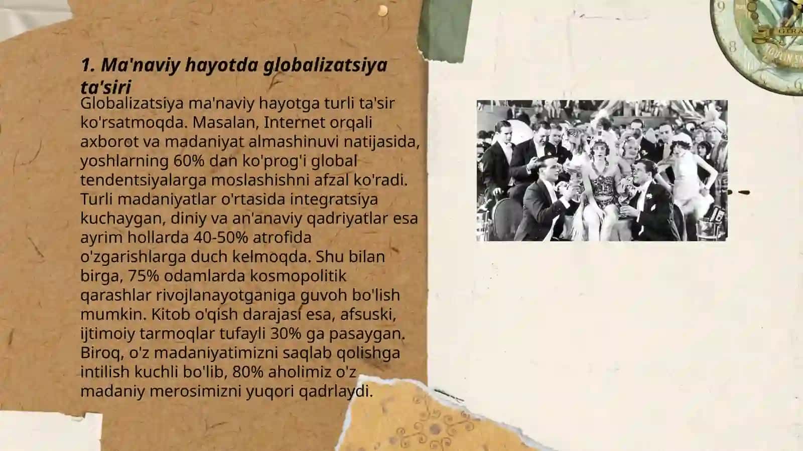 Ma'naviy hayotdagi õzgarishlar,madaniy taraqqiyot muammolari 3