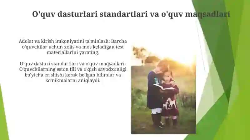 O'quv dasturlari standartlari va o'quv maqsadlari 3