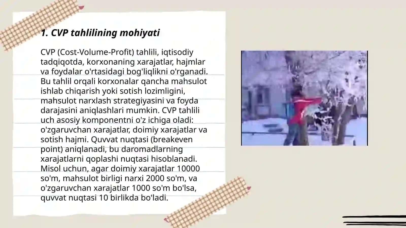 CVP анализ 3