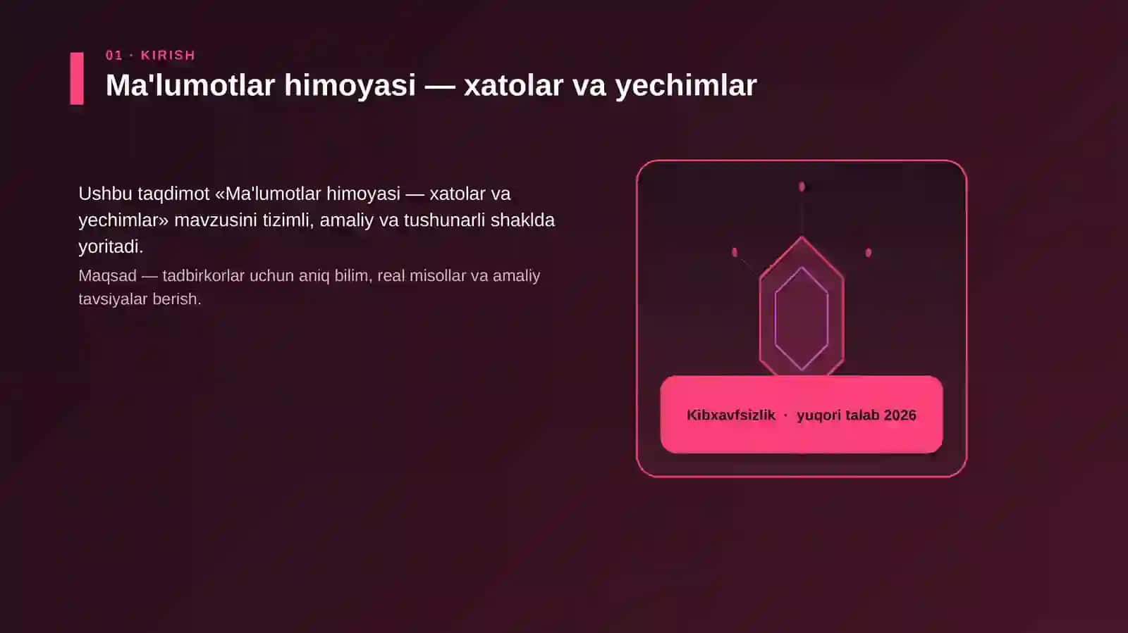 Ma'lumotlar himoyasi — xatolar va yechimlar 3
