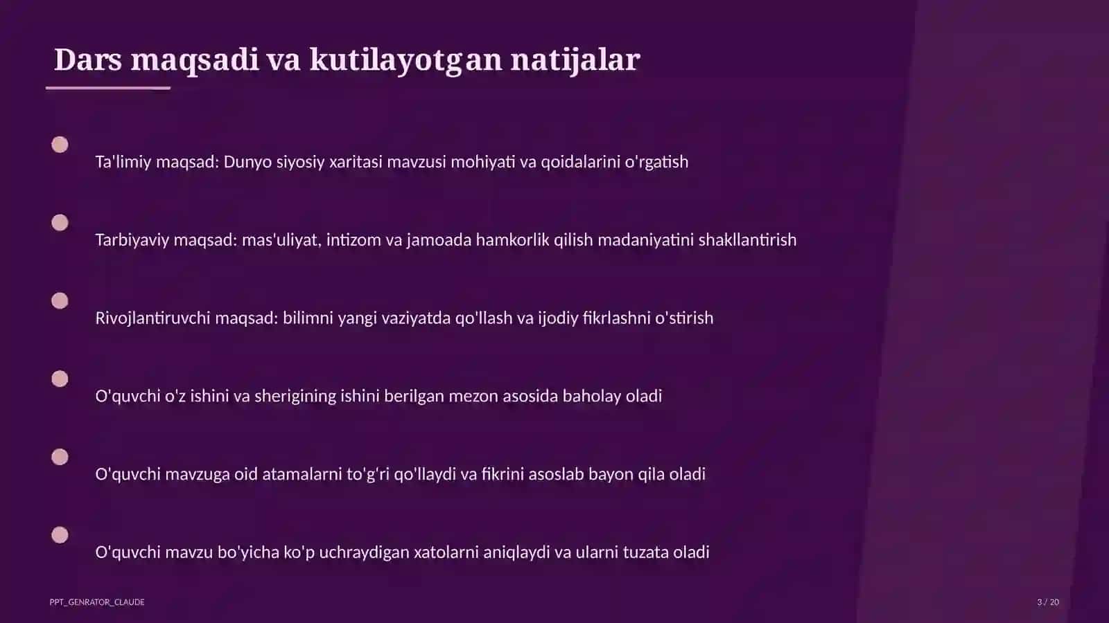 Dunyo siyosiy xaritasi (10-sinf) 3