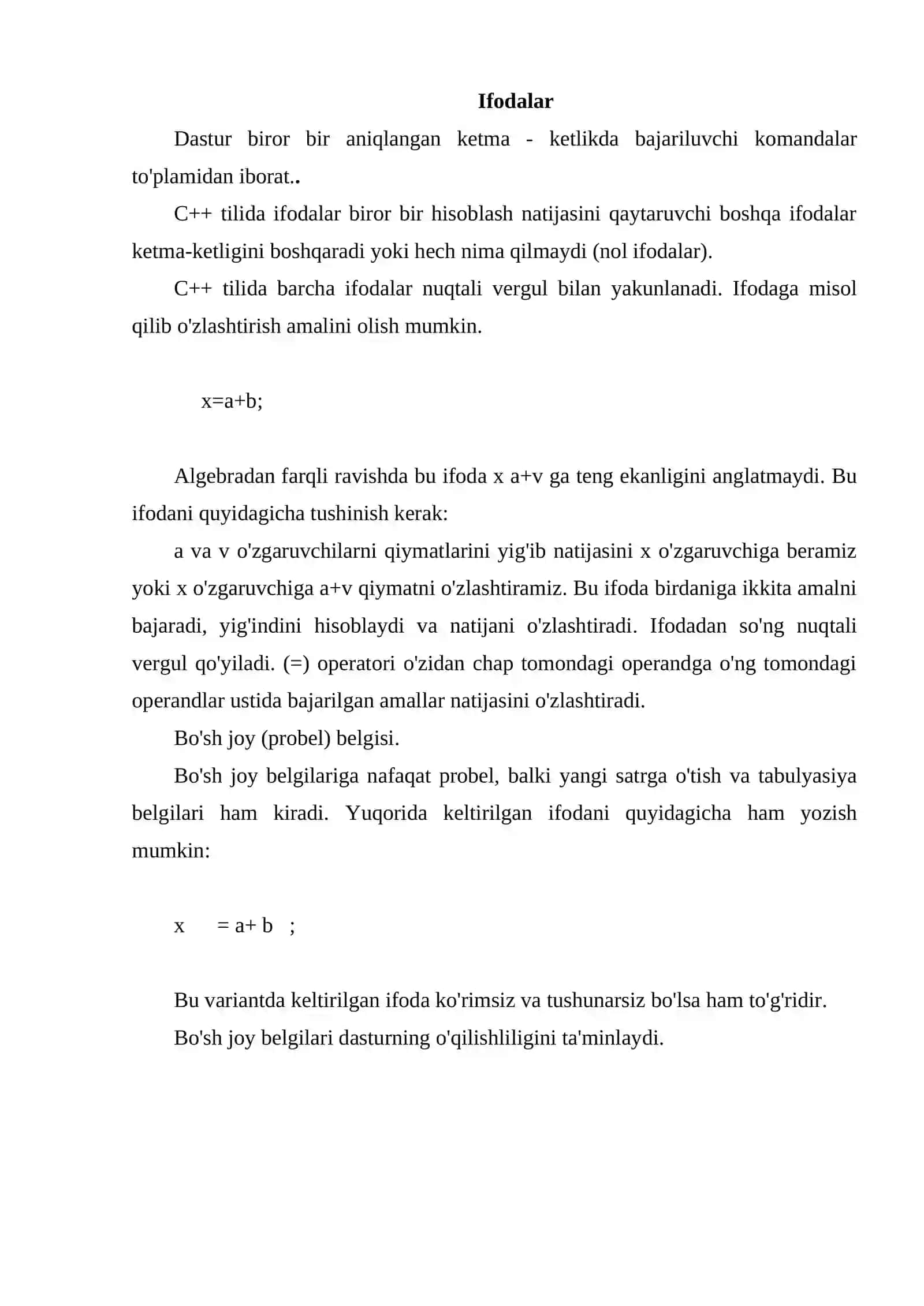 C++ dasturlash tilida matematik masalalarni yechish 3