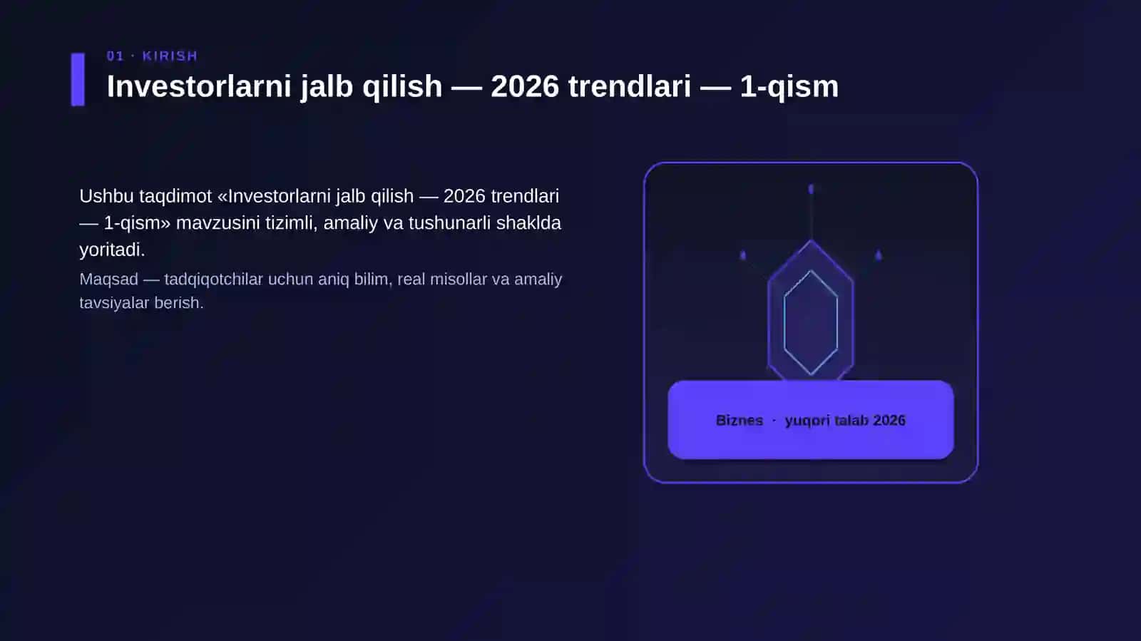 Investorlarni jalb qilish — 2026 trendlari — 1-qism 3