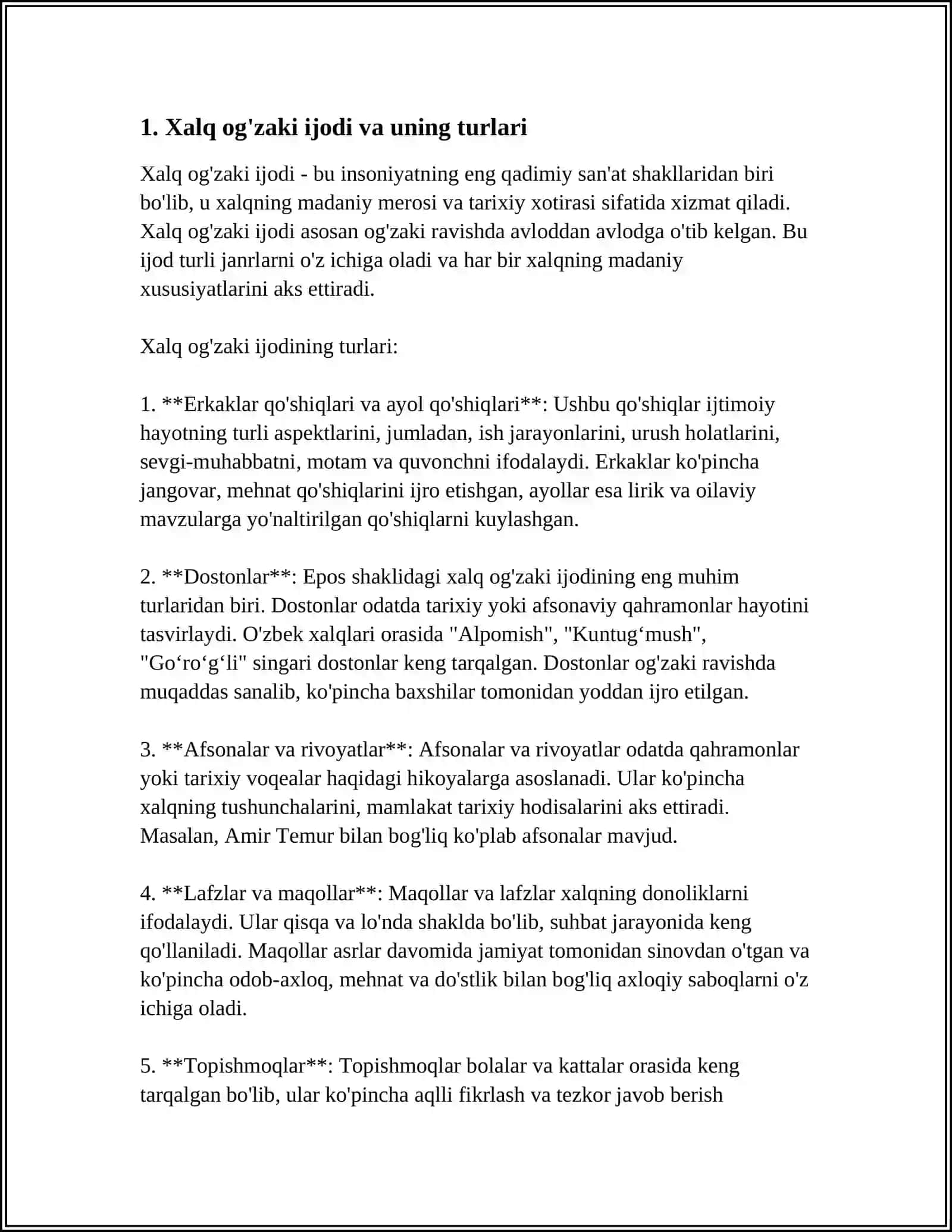 XALQ OG'ZAKI IJODI VA NAMUNALARI 3