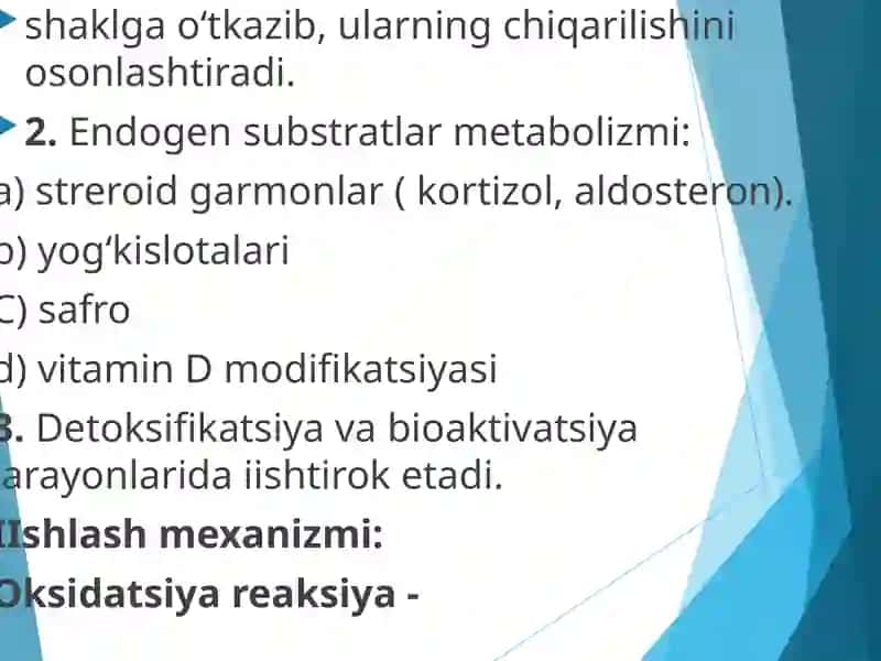 Sitoxrom P450 induktorlari va ingibitorlarini klinikada qoʻllanilishi. 3
