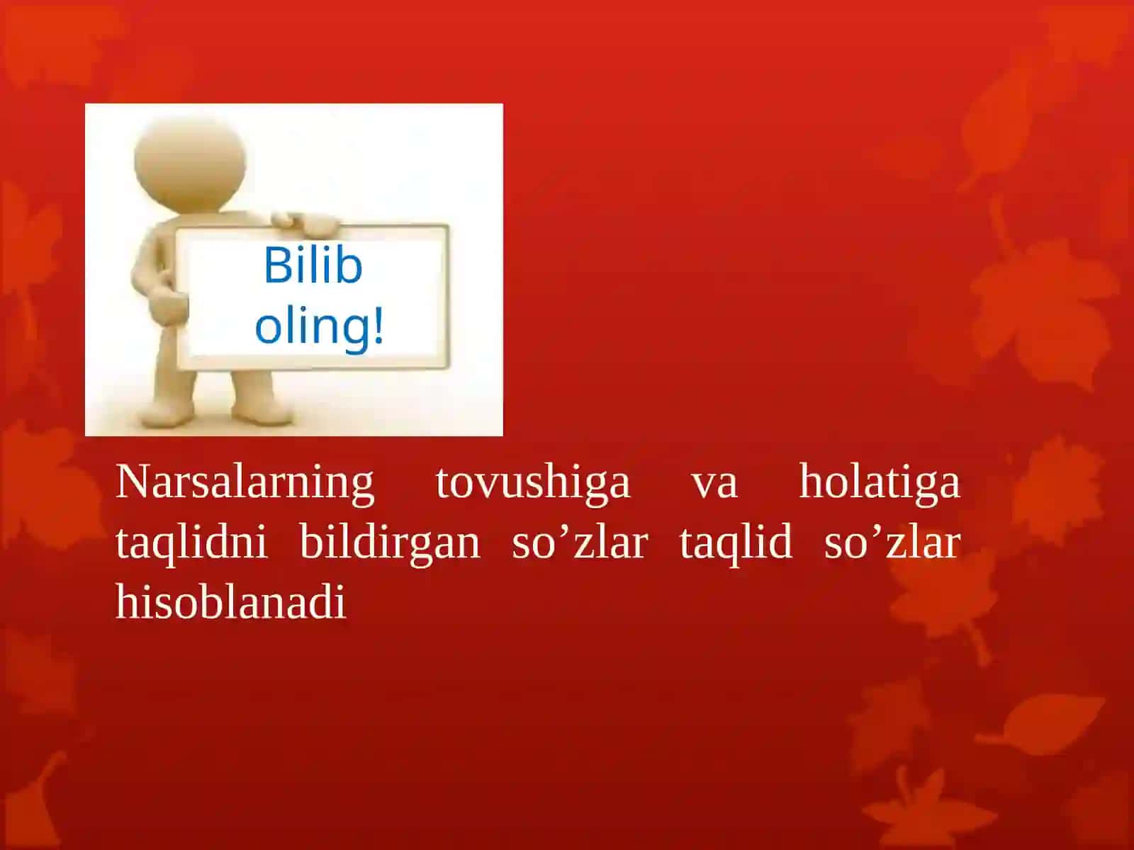 Taqlid so’zlar 3