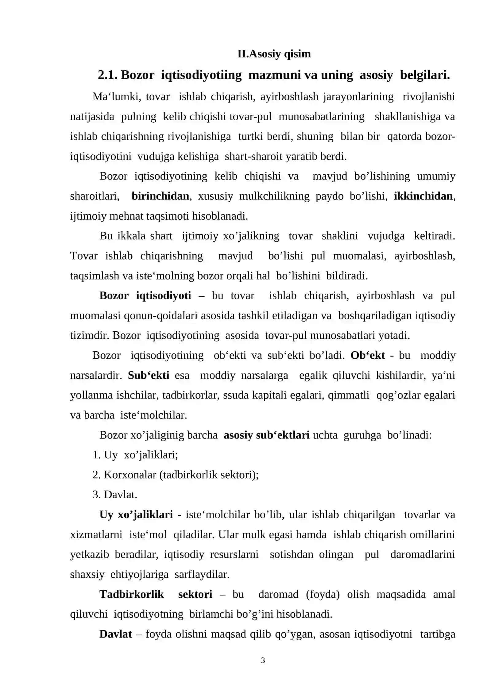 BOZOR IQTISODIYOTINING MAZMUNI VA UNGA O`TISH YO`LLARI 3
